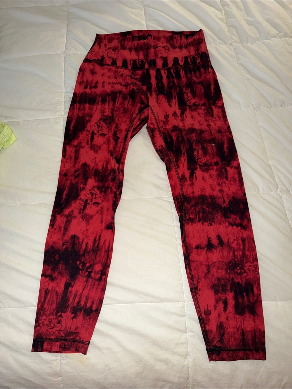 Red Tie-Dye Lululemon Leggings.